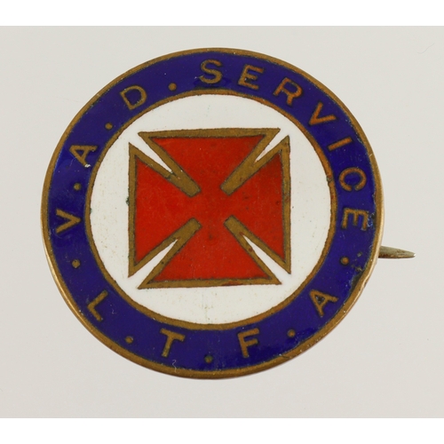 153 - Badge - L.T.F.A.V.A.D. (Leicestershire Territorial Force Assoc. Voluntary Aid Detatchment (poss.)) W... 