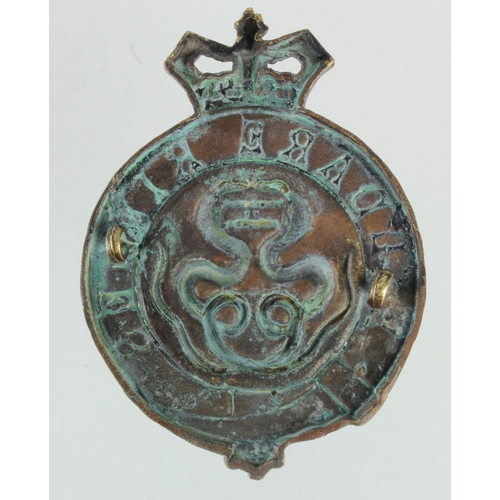 163 - Badge Irish Kildare Rifles Volunteer Rifle Co Glengary badge Victorian.