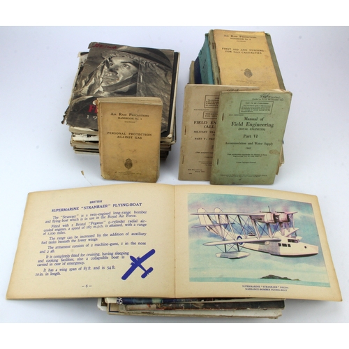 206 - Box of WW1 & WW2 paper ephemera incl documents, books, booklets, etc. Needs viewing  (Qty)  Heavy