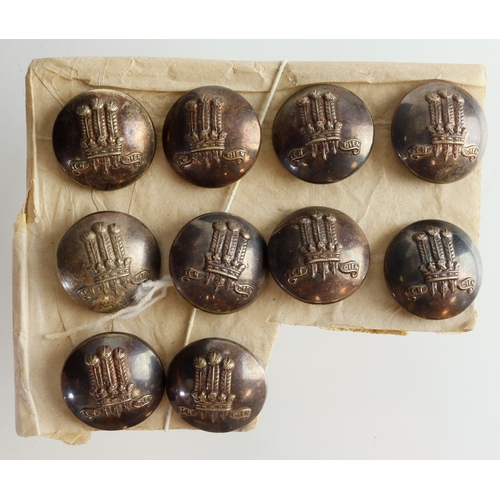 213 - Buttons - ten silver plated 14th (King George's Own) Ferozepore Sikhs (prob.)