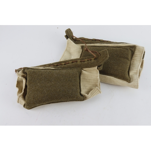 461 - WW2 1943 dated scarce pair of Parachute Regiment protective knee pads.