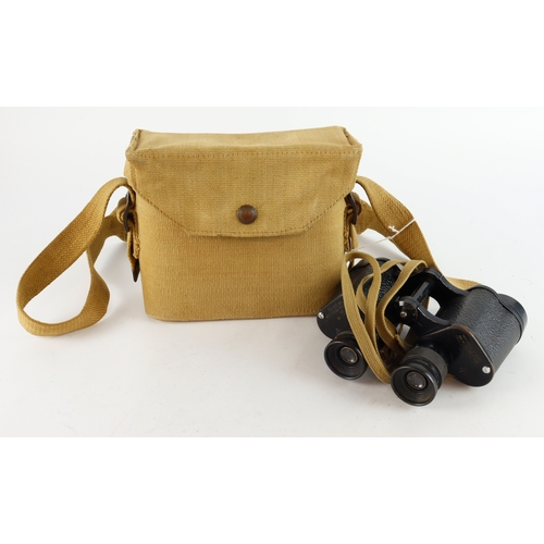 479 - WW2 pair of 1943 dated Taylor and Hobson x 6 pair of binoculars in their 1940 dated webbing case.