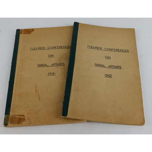 484 - WW2 RN books on Naval affairs 1941 and 1942 with all the duties carried out for these periods.  Prep... 