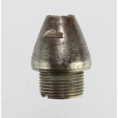 492 - WW2 scarce original section fuse head from a British 20 mm cannon projectile. Inert