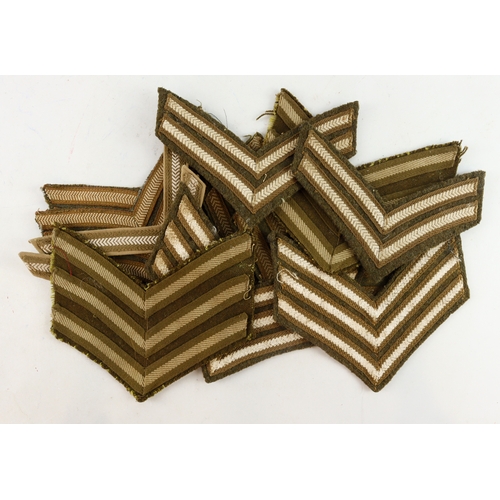 494 - WW2 six pairs of matched Sgt and Cpl stripes etc.