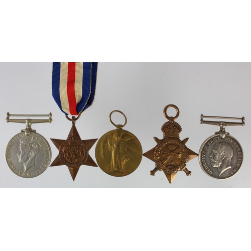 503 - 1914 Star Trio (entitled to Clasp & Roses) named 21426 Dvr A Stanley RE. Served 59 Fd Coy RE. Plus F... 