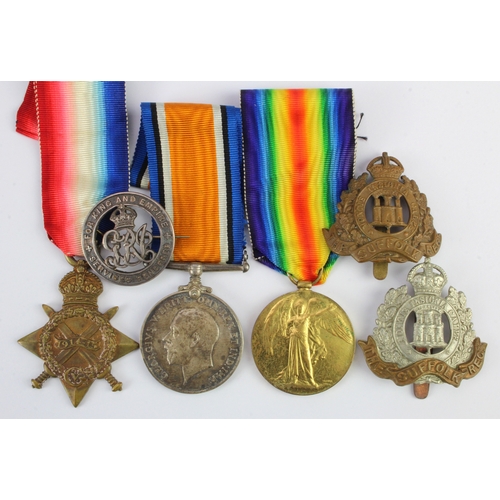 514 - 1915 Star Trio (14034 Pte J Jeffery Suffolk Regt) served 8th Bn + Silver War Badge 188835 for Partia... 