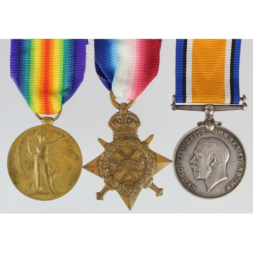 520 - 1915 Star Trio (3-6188 Pte E A Whitta Norfolk Regt)