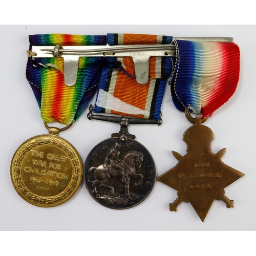 526 - 1915 star trio 111593 Pte A Theobald 6-C.M.R from Maidstone originally, served Canadian Mounted Rifl... 