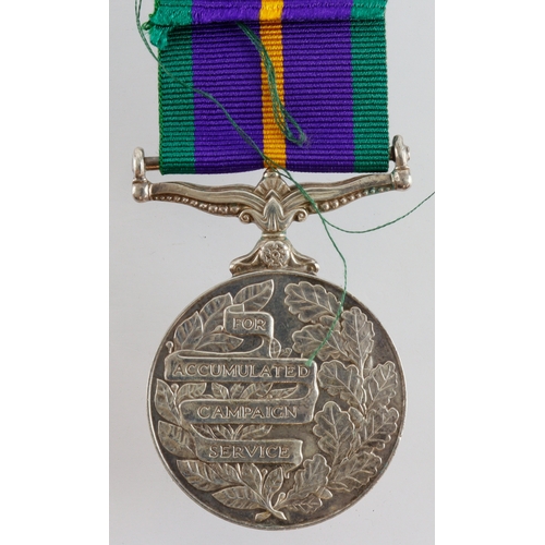 532 - Accumuated Campaign Service medal EIIR, named 58206202 Cpl S A Constable, no unit shown.