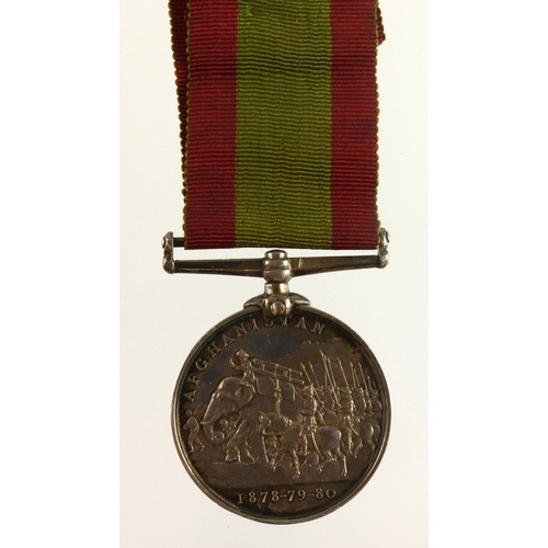 534 - Afghanistan Medal 1881 (1909 Pte H Spong 1/12th Regt) Suffolks, surname corrected from 'Sponge'.