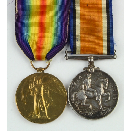 548 - BWM & Victory Medal (119673 Pte J Owen MGC)