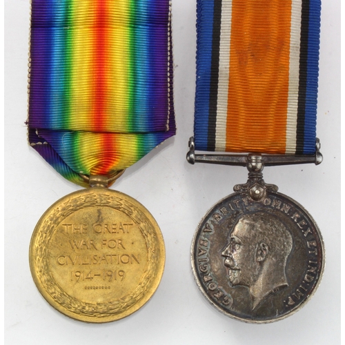 553 - BWM & Victory Medal (161380 3.AM. L P Bailey RAF) with copied research, born Rotherham.  (2)