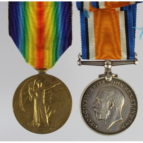 569 - BWM & Victory Medal (32983 Pte W Partridge 12th Bn Suffolks) Killed in Action 25th Sept 1917, on the... 