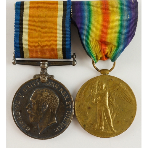 573 - BWM & Victory Medal (37173 Pte H Pretty North'N Regt)