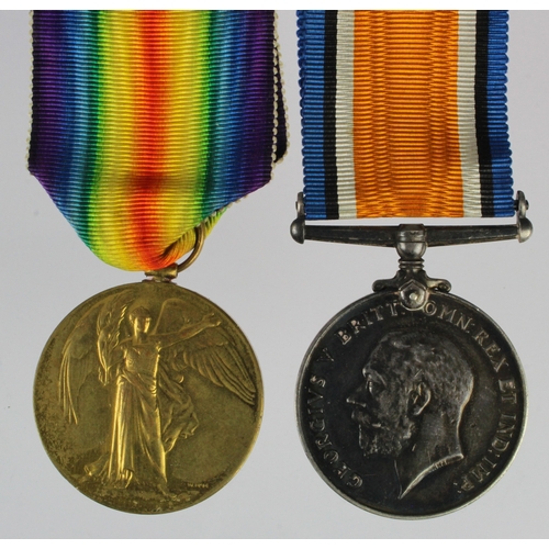 575 - BWM & Victory Medal (38476 Pte A Castle Norfolk Regt) later Beds & Herts Regt