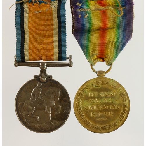 584 - BWM & Victory Medal (59352 Pte J McLeod R.Scots) served 17th Bn