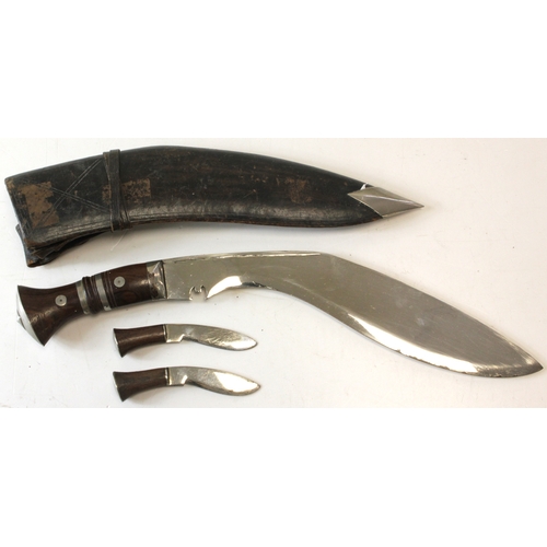 68 - Gurkha Kukri, military issue complete with scabbard and 2 skinning knives.