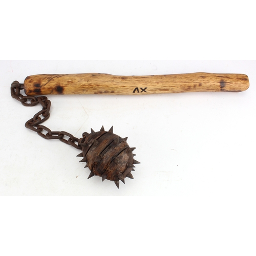 79 - Knights Mace and ball, the ball believed to be contemporary but rest more recent. Sold as seen