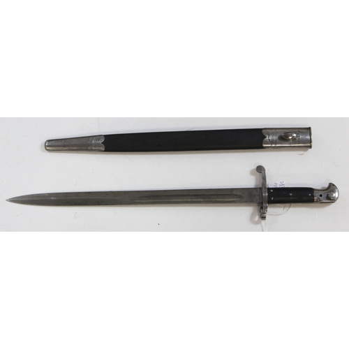 93 - Pattern 1887 Sword Bayonet in fine condition, Pommel stamped 