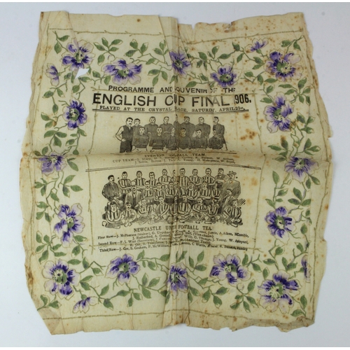 1 - Football - original paper hankie - 'Programme and Souvenir of the English Cup Final 1906 Everton v N... 