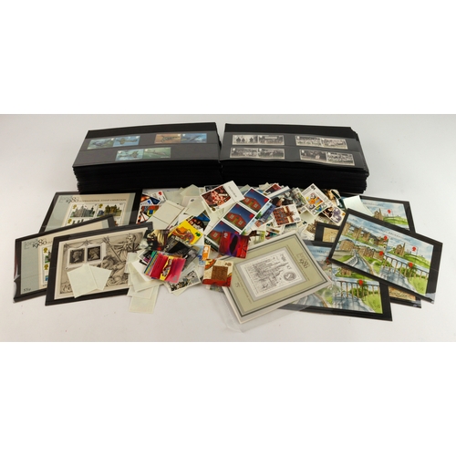 119 - GB - special issues, usable Postage in crate. Stamps on black cards (ex Presentation Packs) or loose... 