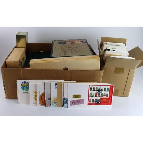 152 - Banana box with very mixed material housed in various small and one large box, plus a box of FDC's  ... 