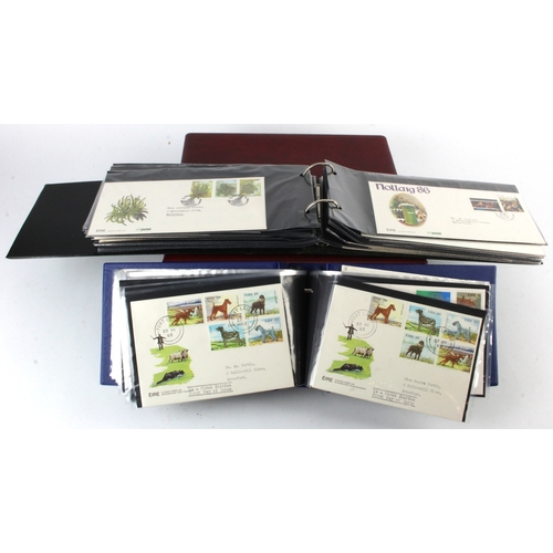 219 - Ireland in two Lindner hingeless albums in slipcases, no stamps before 1963 and about 90% complete t... 