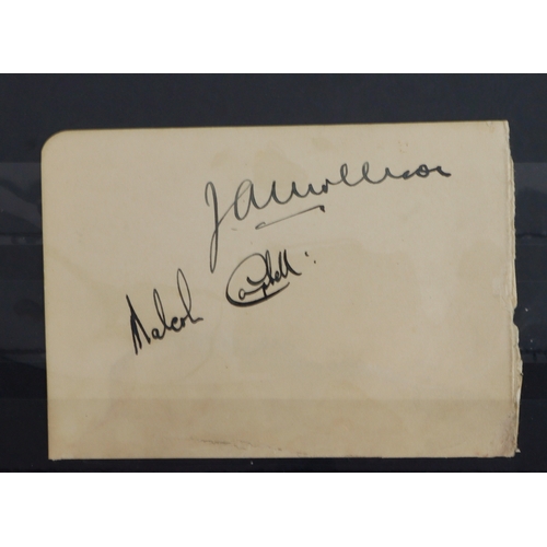 23 - Motoring autographs - Malcolm Cambell and J A Mollison on back of card