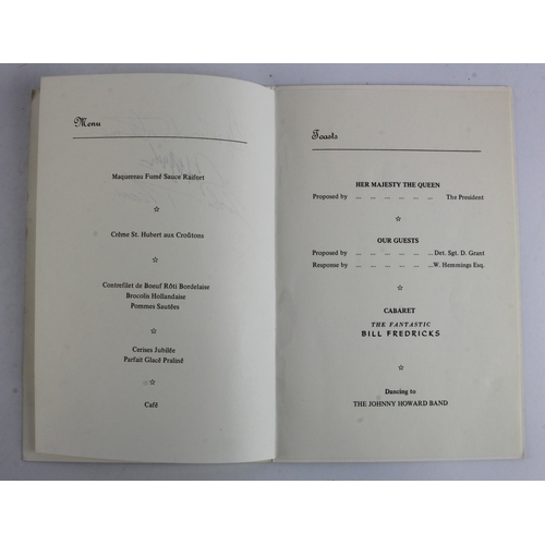 30 - Sweeney interest. An original menu for the Flying Squad 1918-1978 Diamond Jubilee Dinner & Dance, 2n... 