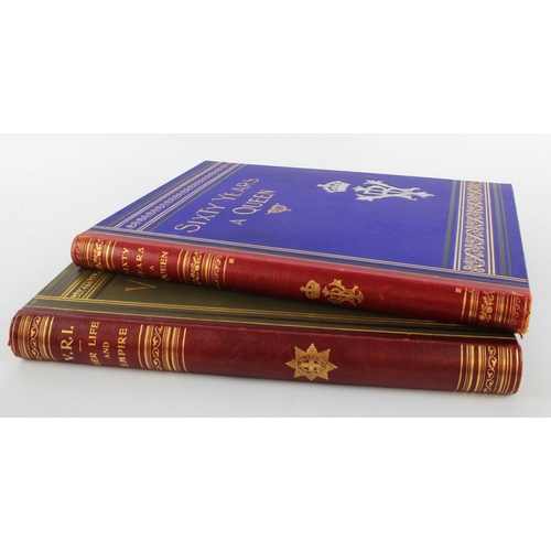 33 - Two large very attractively bound books relating to Queen Victoria, one is called 