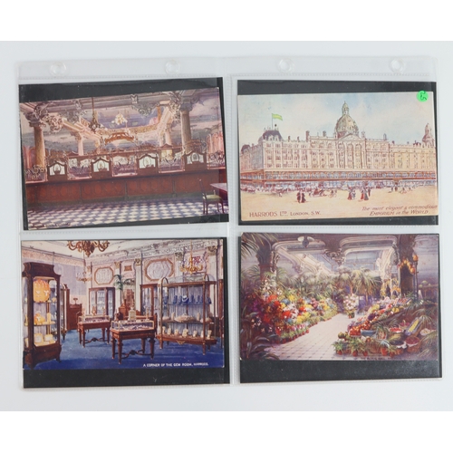 374 - Harrods, London set of 6 Tucks Oilette postcards plus one other (7)