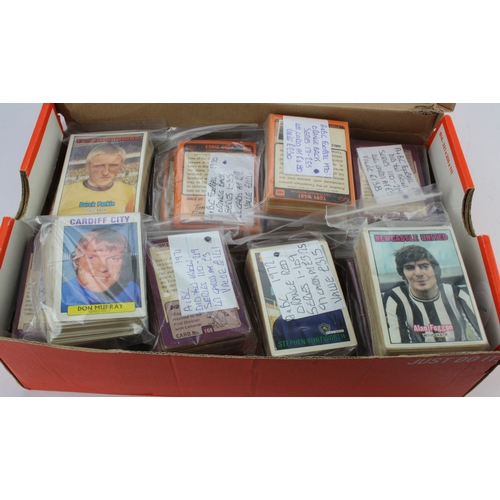 505 - A. & B.C. Gum - football, shoebox of sorted part sets & odds in small bags, approx 1500 cards, mainl... 