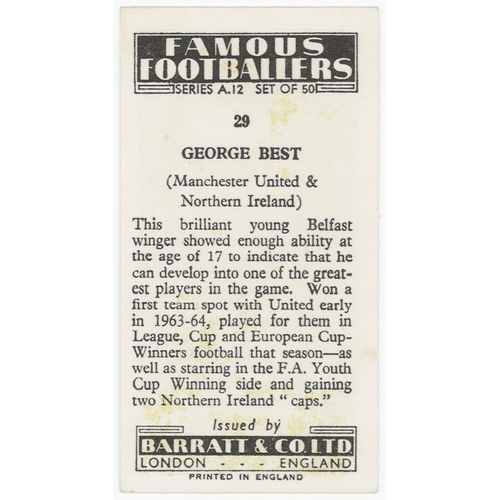 512 - Barratt - Famous Footballers A12, complete set in pages EXC cat value £350. BUT does include George ... 