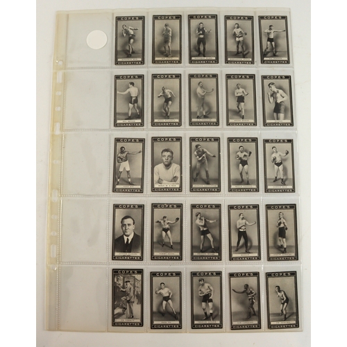 545 - Copes - Boxers (1-25), complete set in large page (includes Dixie Kid), VG cat value £650