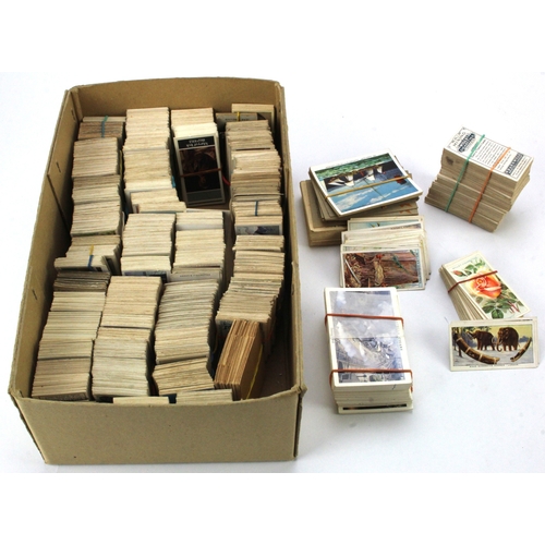 547 - Crate containing 3 boxes of loose cards / part sets (not checked for any full sets) some sorted, goo... 