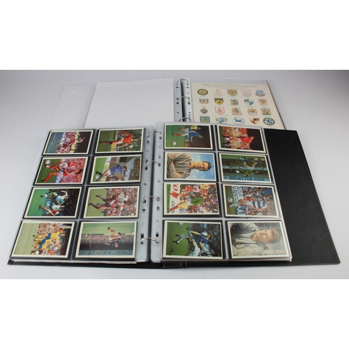 578 - Football - Trade issues, 2 binders with approx 21 complete sets in large pages, issuers include Thom... 