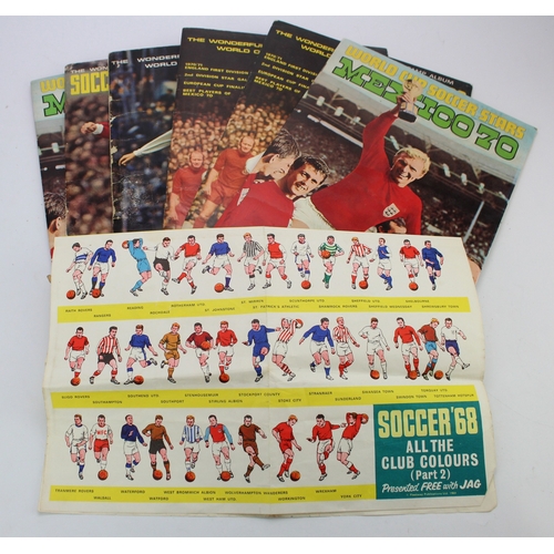 586 - Football sticker albums, FKS - Mexico 70 x 2, (complete with stickers), Soccer star Gala collection ... 