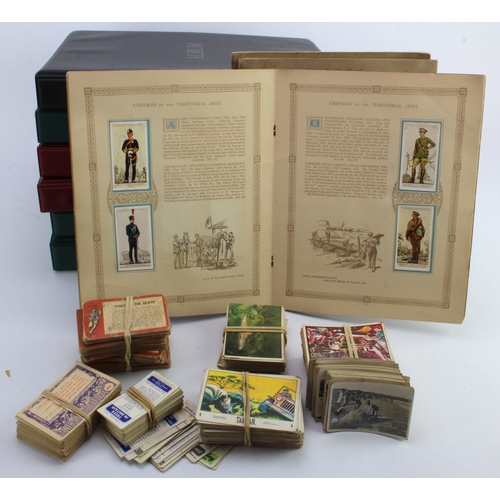 615 - Large quantity of cigarette & trade cards contained within 2 crates, sets, part sets & odds, in albu... 