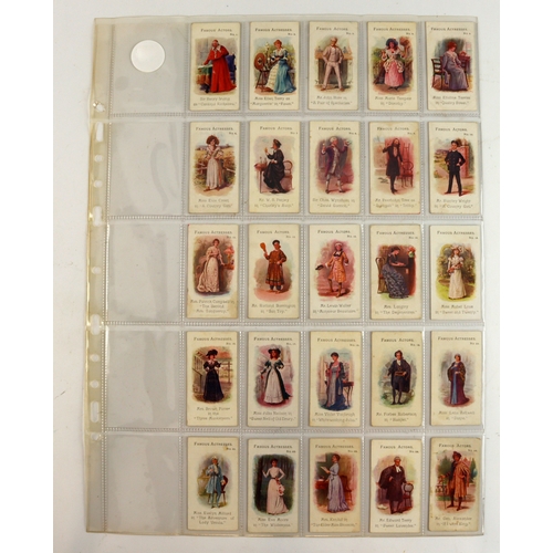 666 - Taddy - Famous Actors & Actresses, complete set in large page, G - VG cat value £625