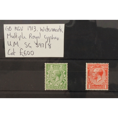 88 - GB - KGV 1913 SG397/8 unmounted mint, wmk Multiple Royal Cypher, cat £600  (2)