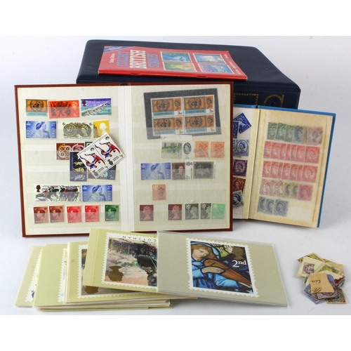 92 - GB - Large blue crate QV to modern, tin of 1d Red Plates, many 100's on and off paper, condition ver... 