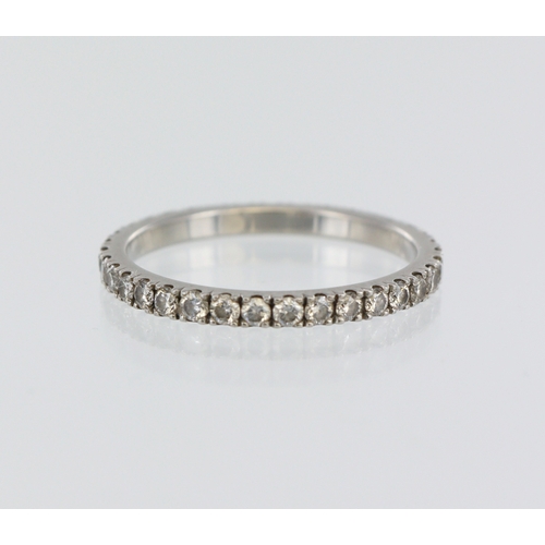 268 - Platinum diamond full eternity ring, thirty four round brilliant cuts, total diamond weight approx. ... 