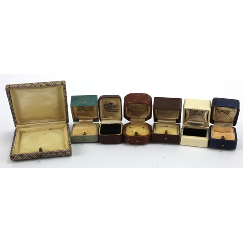 293 - Seven antique jewellery boxes, some better examples