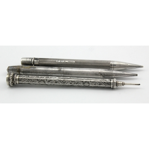 579 - Samson Morden & Co silver propelling pencil (Morden Everpoint), hallmarked S.M. & Co. London 1937, p... 