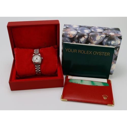 285 - Rolex Oyster Perpetual stainless steel ladies wristwatch, ref. 76080, serial. F239xxx, purchased 200... 