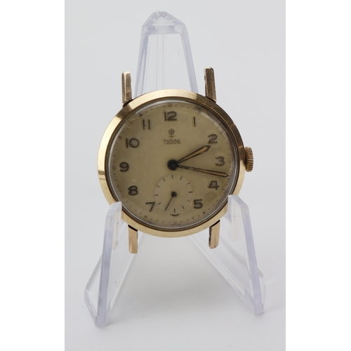 362 - Tudor 9ct gents manual wind wristwatch, hallmarked Edinburgh 1958. The silvered dial with Arabic num... 