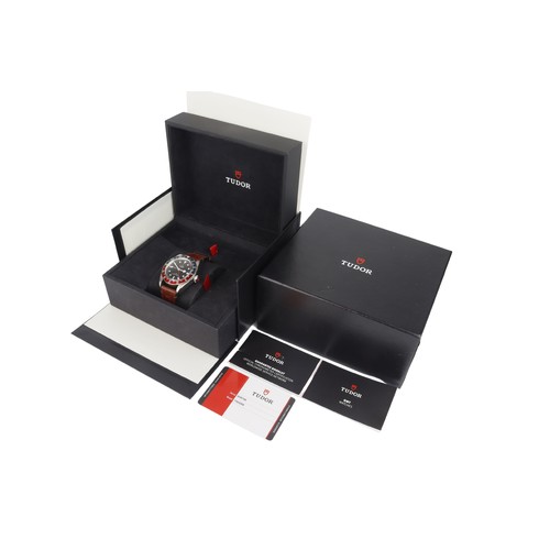 310 - Tudor Black Bay GMT stainless steel gents automatic wristwatch, ref. 79830RB, 2019 card. The black d... 