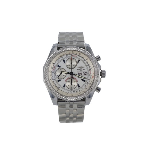 327 - Breitling for Bentley stainless steel gents automatic chronograph wristwatch, ref. A13362, purchased... 