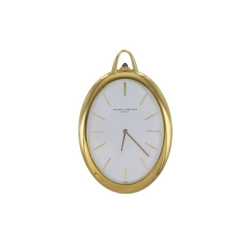 372 - Vacheron & Constantin 18ct yellow gold oval shaped keyless pocket watch, ref. 7323, circa 1970. The ... 